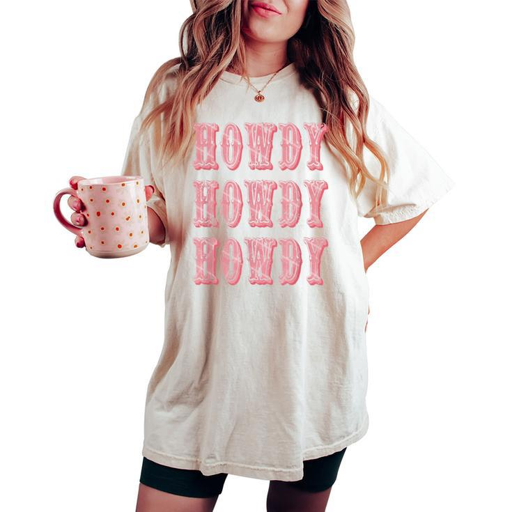 Vintage Plaid Howdy Rodeo Western Country Southern Cowgirl Women's Oversized Comfort T-shirt