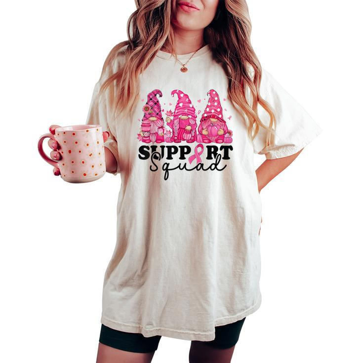 Breast Cancer Awareness For Gnomes Support Squad Women's Oversized Comfort T-shirt