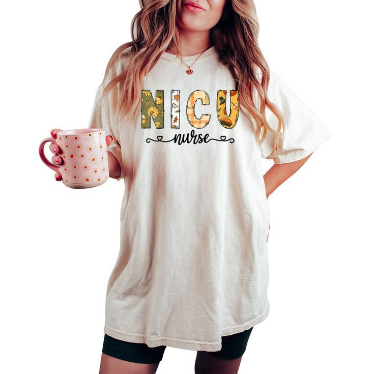 Nicu Nurse Fall Halloween For Women's Oversized Comfort T-shirt