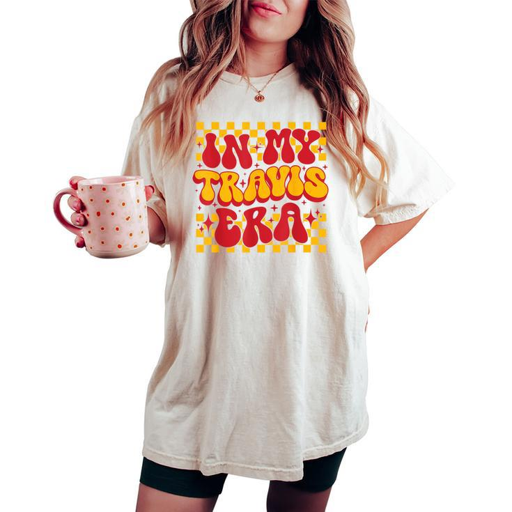 Retro Groovy In My Travis Era Women's Oversized Comfort T-shirt