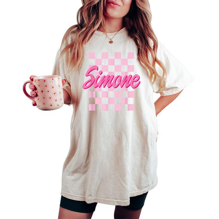 Simone First Name-D Boy Girl Baby Birth-Day Women's Oversized Comfort T-shirt