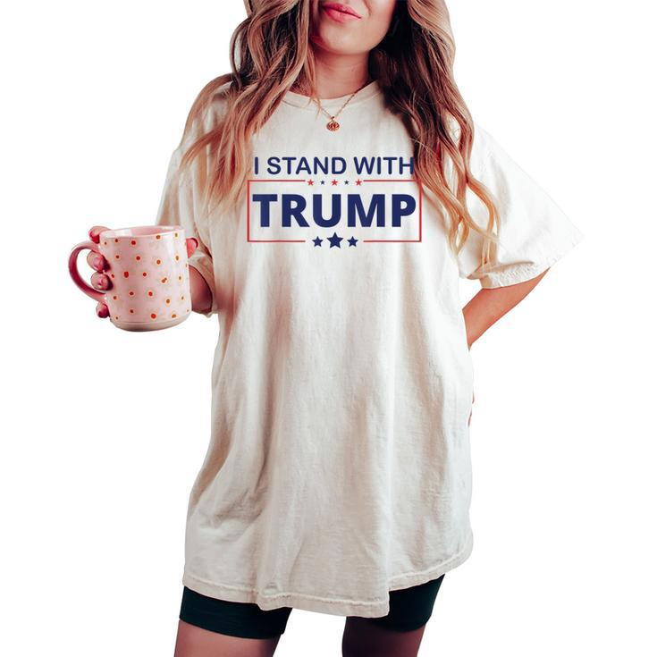 Vintage I Stand With Trump Pro Trump Supporter Women's Oversized Comfort T-shirt