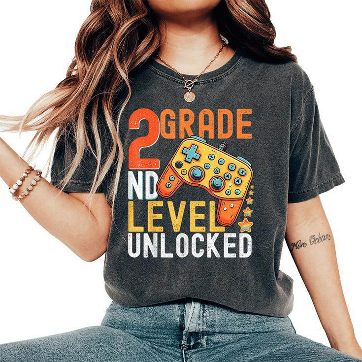 2Nd Grade Level Unlocked Video Game Back To School Boys Women's Oversized Comfort T-Shirt