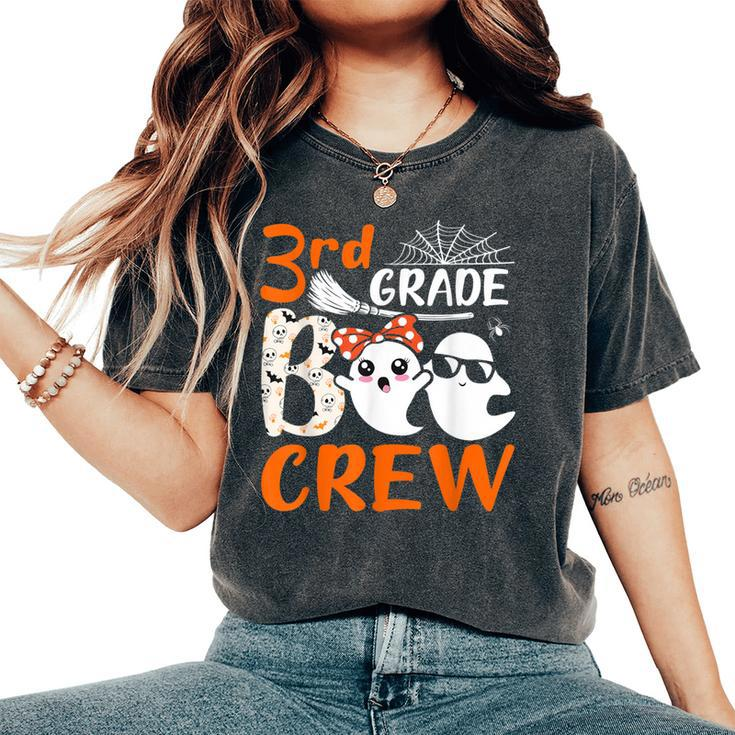 3Rd Grade Boo Crew Teachers Students Ghost Halloween Women's Oversized Comfort T-Shirt