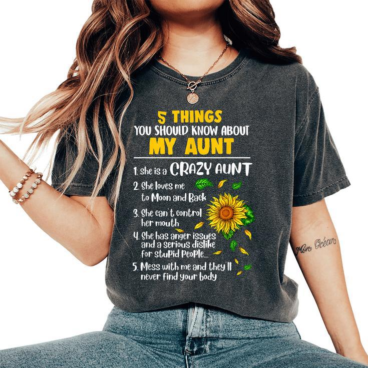 5 Things You Should Know About My Aunt Sunflower Women's Oversized Comfort T-shirt