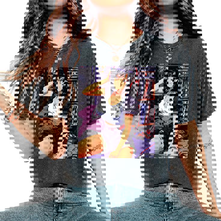 90s retro waifu anime girl chill lofi music women hoodie seseable
