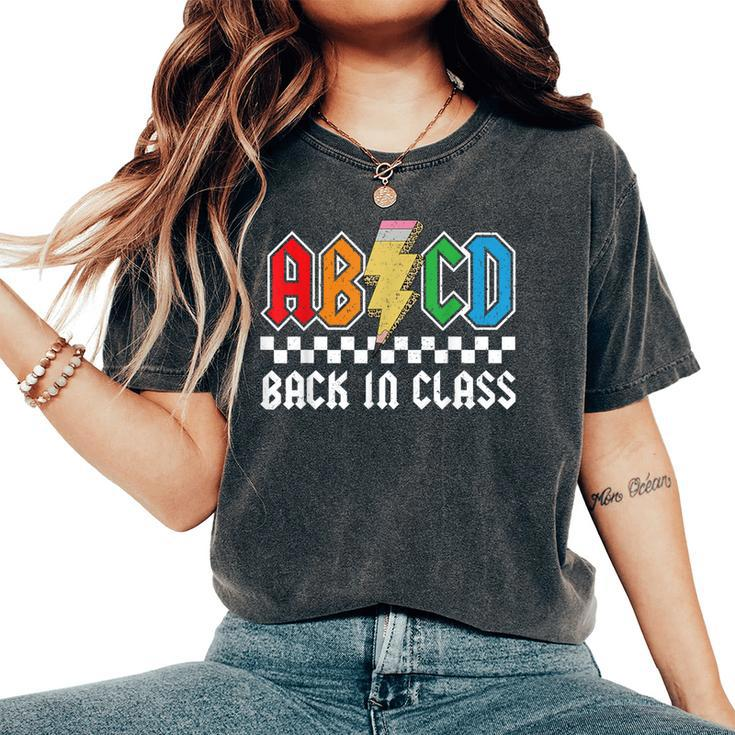Abcd Back In Class Rocks Back To School Boys Girls Teacher Women's Oversized Comfort T-Shirt