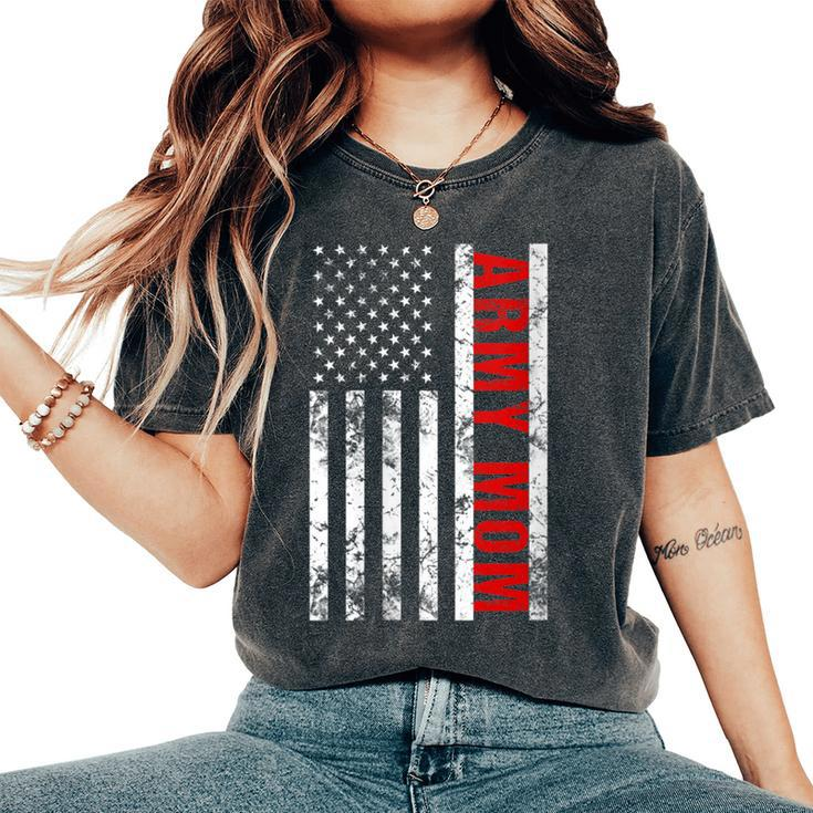 American Flag Army Mom Army Mother Women's Oversized Comfort T-Shirt