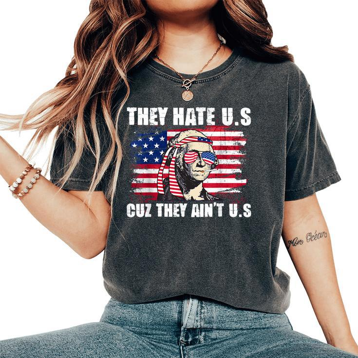 American Usa Flag 4Th Of July Patriotic Womens Women's Oversized Comfort T-shirt