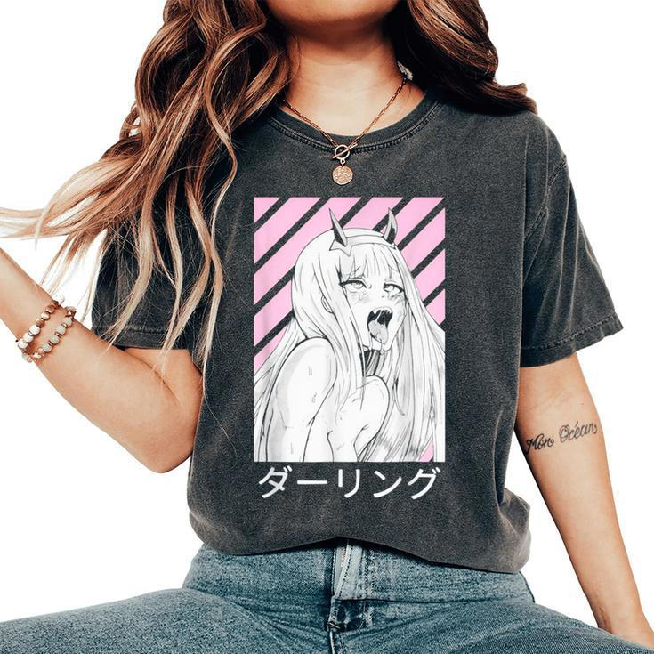 Anime Girl Waifu Who Loves Anime Ramen And Sketching Japan Women's Oversized Comfort T-Shirt