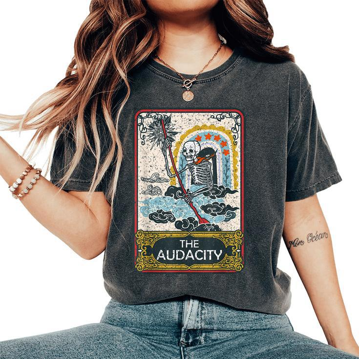 The Audacity Tarot Card Reading Witch Aesthetic Halloween Reading s  Women's Oversized Comfort T-Shirt