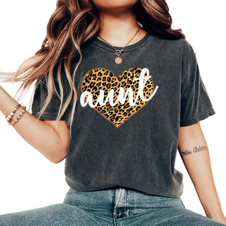 Leopard Heart Print T-shirt, Vintage Crew Neck Short Sleeve Loose Be Kind  T-shirt, Women's Clothing