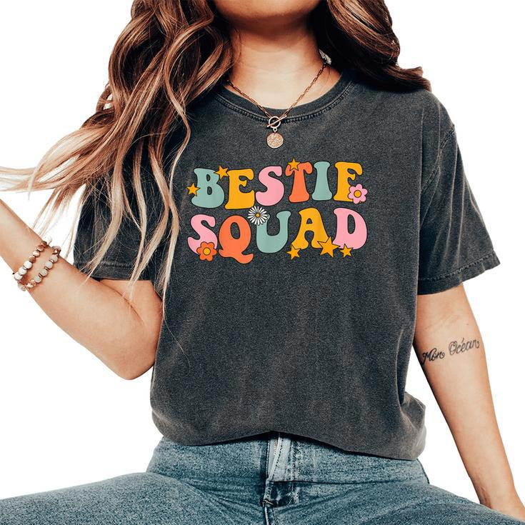 Bestie Squad Groovy Matching For Best Bff Friend Women's Oversized Comfort T-shirt