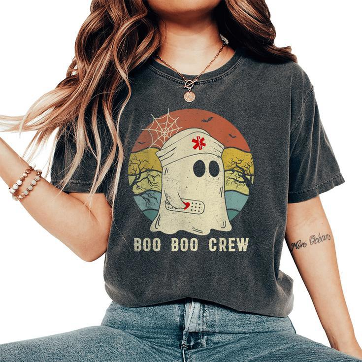 Boo Boo Crew Nurse Ghost Halloween Costume Nurse Women's Oversized Comfort T-Shirt