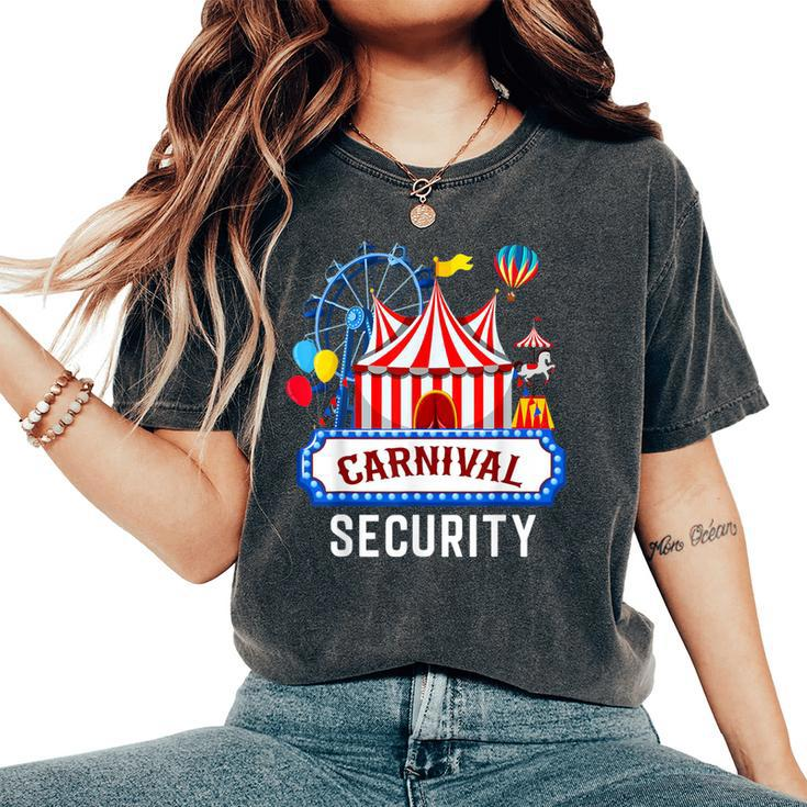 Carnival Security Circus Costume Carny Event Staff Women Women's Oversized Comfort T-Shirt