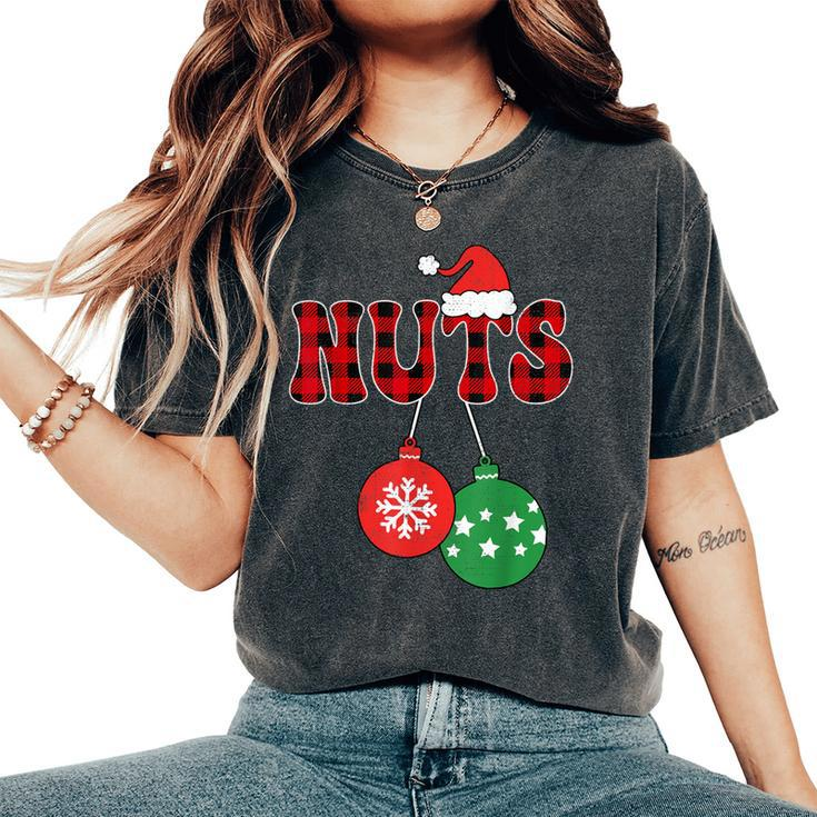 Chest Nuts Matching Chestnuts Christmas Couples Women Women's Oversized Comfort T-Shirt