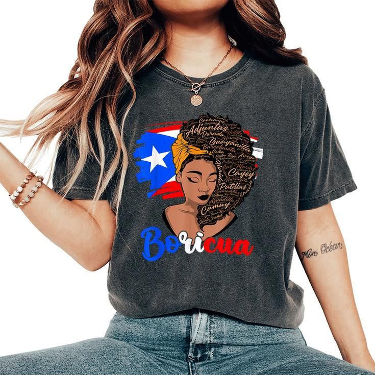 City State Puerto Rico Flag Boricua Puerto Rican Women Girl Women's Oversized Comfort T-Shirt