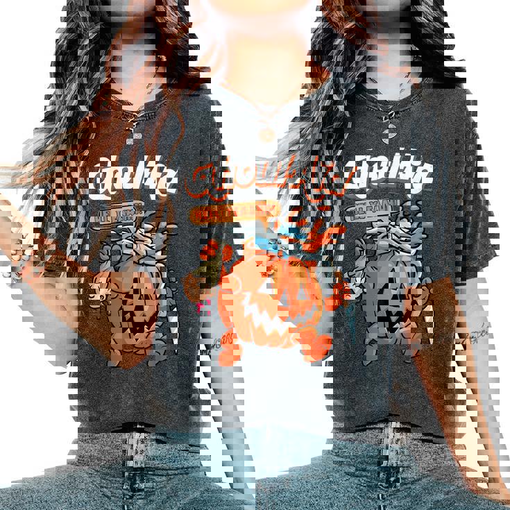 Cool Ghoul Aid Ghoul Pumpkin Cute Meme Halloween Halloween Women's Oversized Comfort T-Shirt