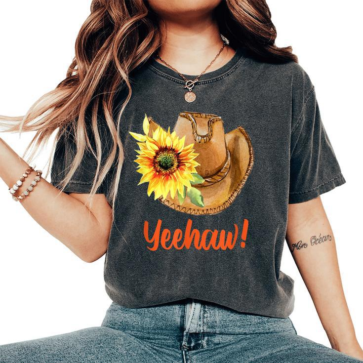 Country Cowgirl Hat Yeehaw Women's Oversized Comfort T-shirt