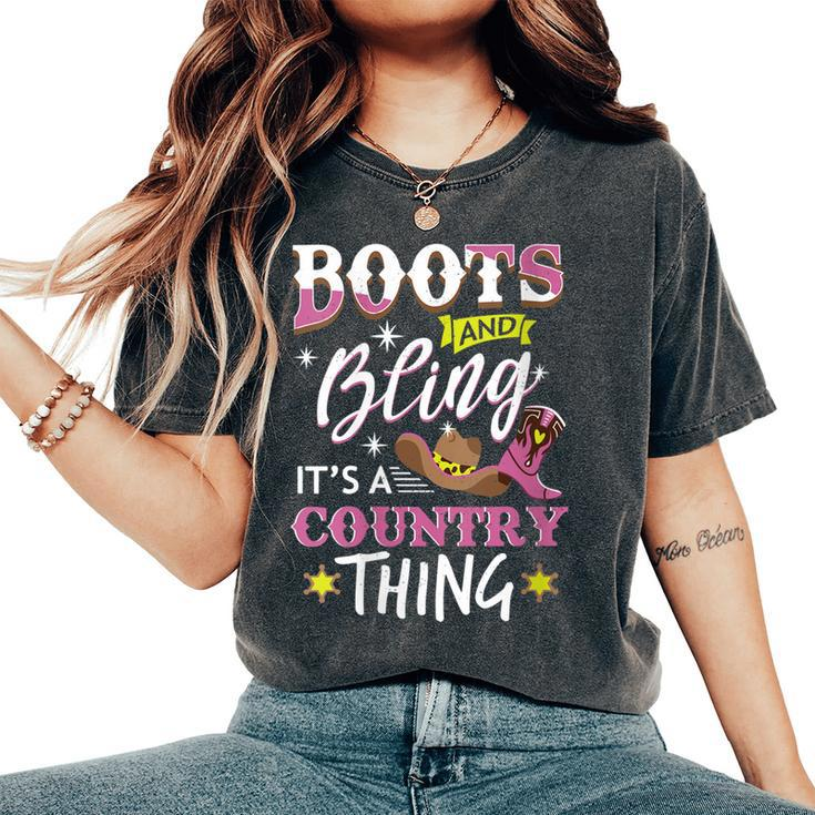 Cowgirl Country And Wester Bling Thing Women's Oversized Comfort T-shirt