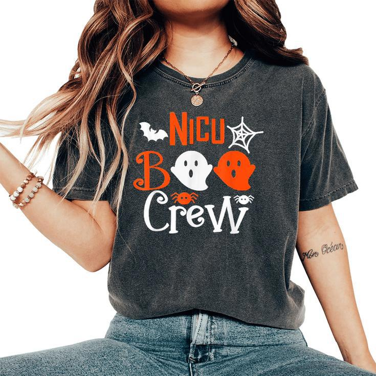Cute Halloween Nicu Nurse Boo Crew Nursing Novelty Women's Oversized Comfort T-Shirt