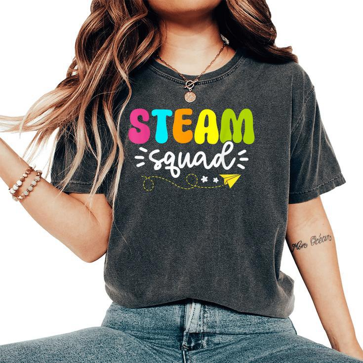Cute Steam Teacher Girls Boys Team Steam Squad Women's Oversized Comfort T-Shirt