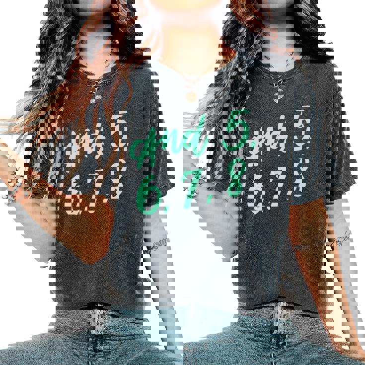 Dance Teacher And 5 6 7 8 Dancing Women's Oversized Comfort T-Shirt