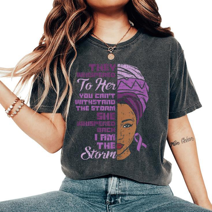 Domestic Violence African I Am Storm Awareness Girls Women's Oversized Comfort T-Shirt
