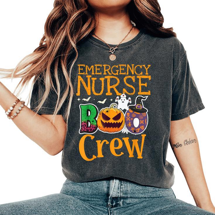 Er Nurse Boo Crew Emergency Room Nurse Halloween Party Women's Oversized Comfort T-Shirt