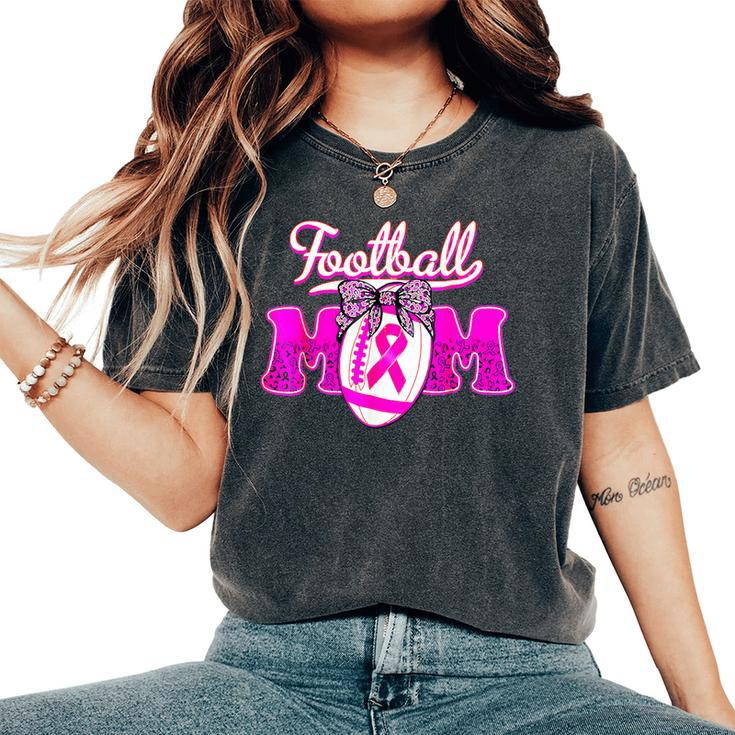Football Cheer Mom Pink For Breast Cancer Warrior Women's Oversized Comfort T-Shirt