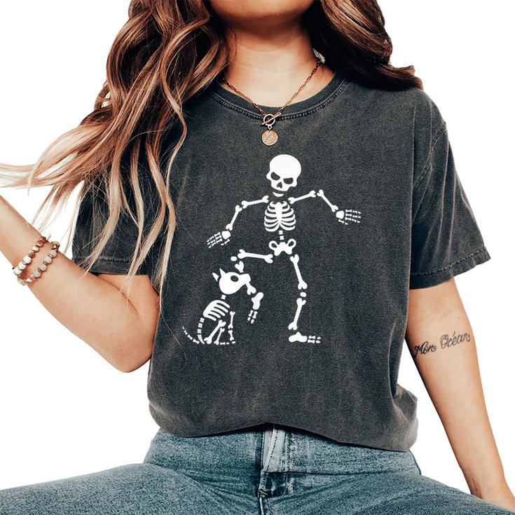 Funny Dog Like Bones Bone Skeleton Halloween  Skull Women Oversized Print Comfort T-shirt