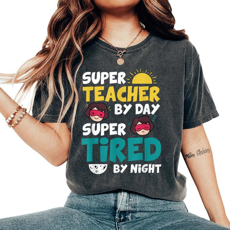 Super Hero Teacher Superheroes Women's Oversized Comfort T-Shirt