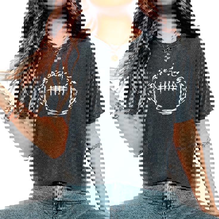 Game Day Football Game Day Vibes Football Lover Women's Oversized Comfort T-Shirt