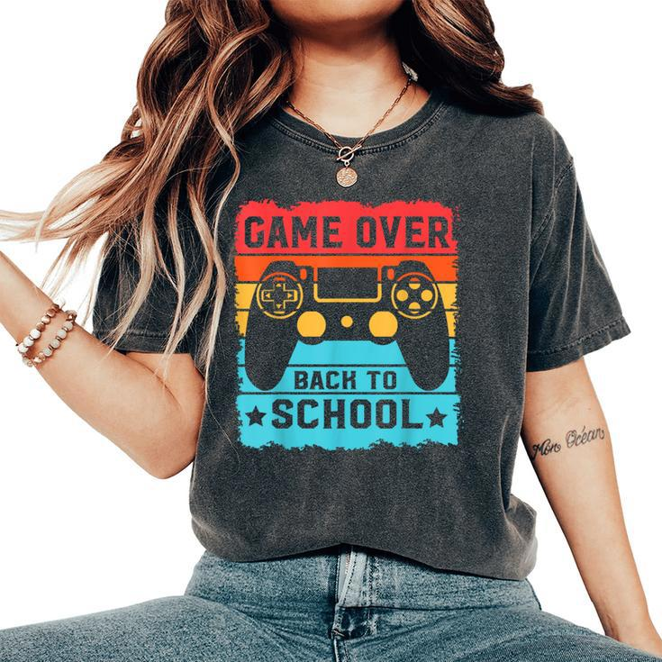 Game Over Back To School For Boys Teacher Student Controller Women's Oversized Comfort T-Shirt