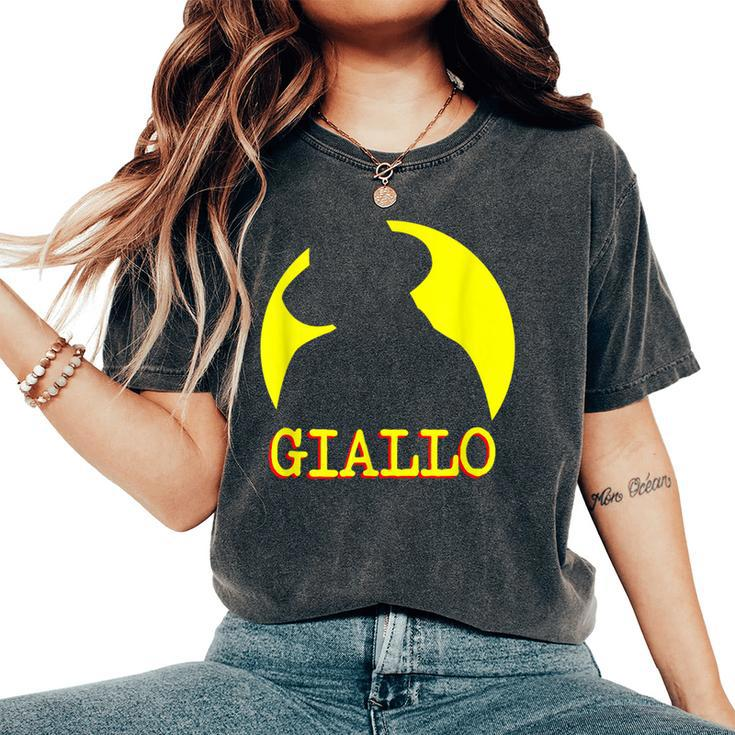 Giallo Italian Horror Movies 70S Retro Italian Horror  Women's Oversized Comfort T-Shirt
