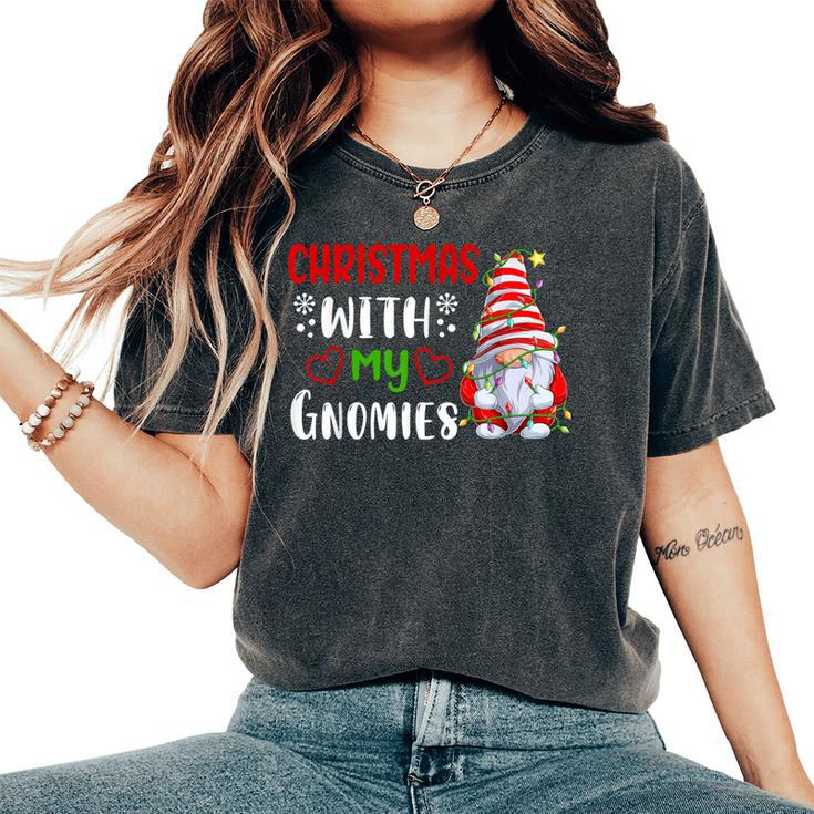 Gnome Family Christmas For Gnomies Xmas Women's Oversized Comfort T-Shirt