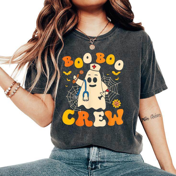 Groovy Boo Crew Nurse Ghost Halloween Nurse Women's Oversized Comfort T-Shirt