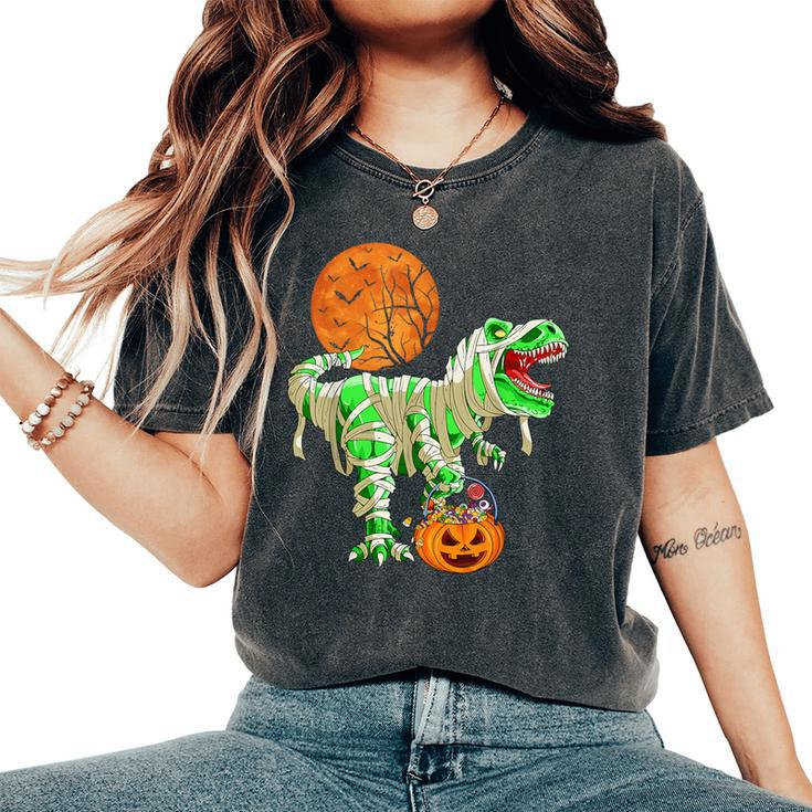 Halloween For Boys Dinosaur T-Rex Mummy Pumpkin Women's Oversized Comfort T-Shirt