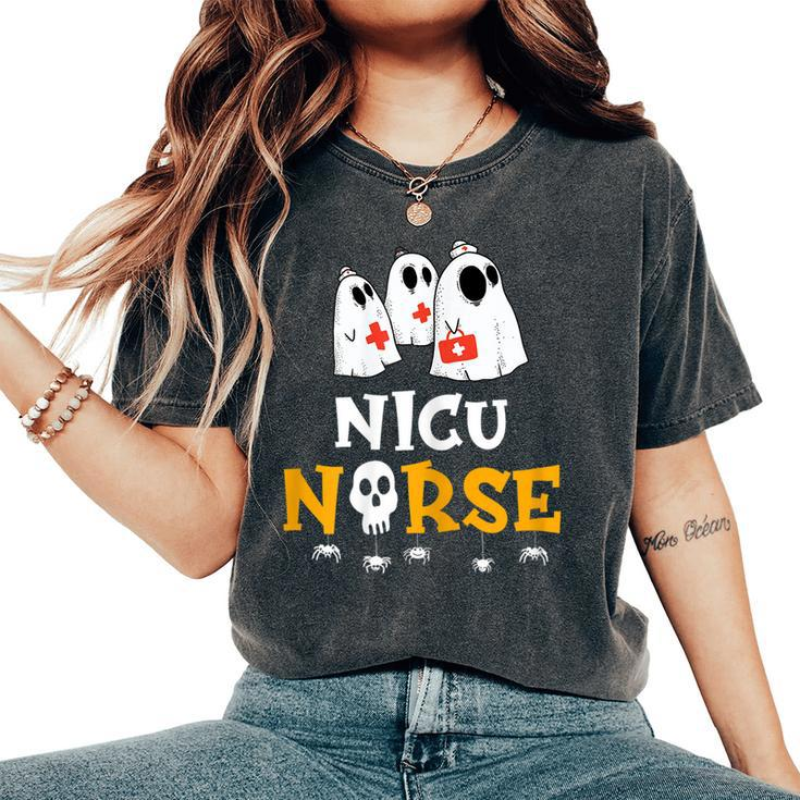 Halloween Nicu Nurse Costume Rn Nursing Ghost Women's Oversized Comfort T-Shirt