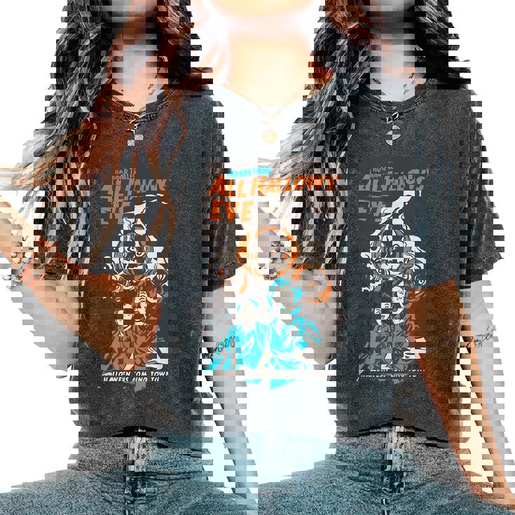 All Hallows Eve For Horror Tales Lovers Horror Women's Oversized Comfort T-Shirt