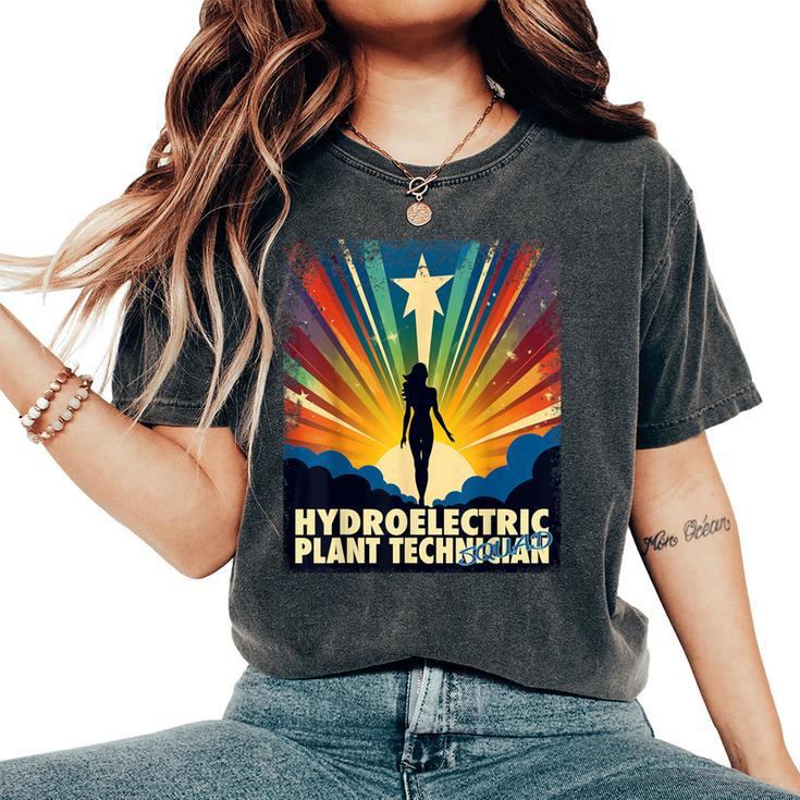 Hydroelectric Plant Technician Female Hero Job Women Women's Oversized Comfort T-Shirt
