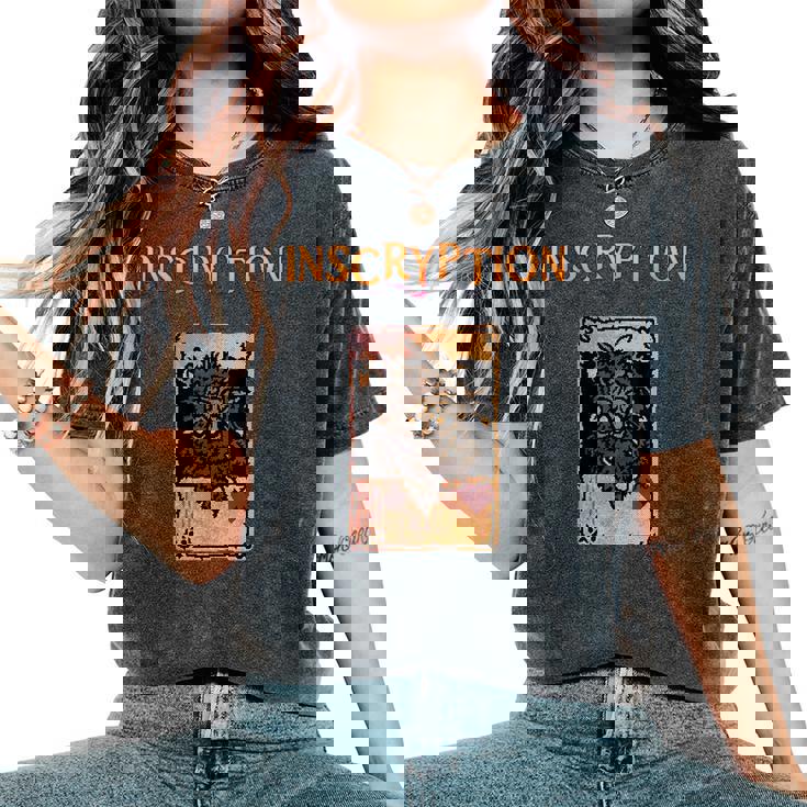 Inscryption Leshy Boss Psychological Horror Card Game Scary Scary Women's Oversized Comfort T-Shirt
