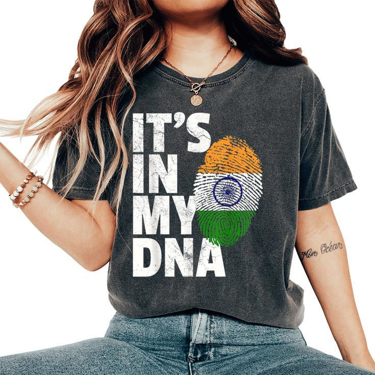 It's In My Dna India Flag Indian Novelty Women's Oversized Comfort T-Shirt