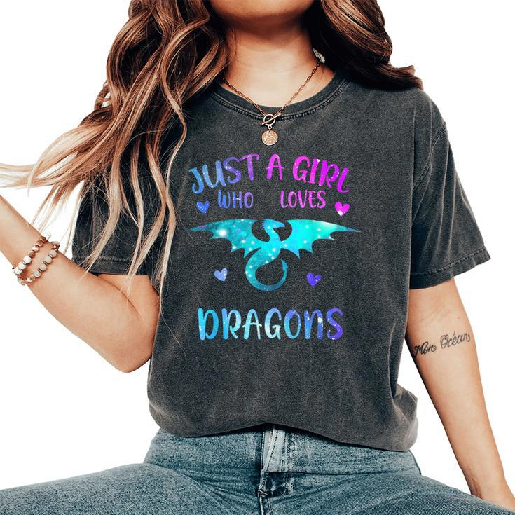 Just A Girl Who Loves Dragons Women's Oversized Comfort T-Shirt