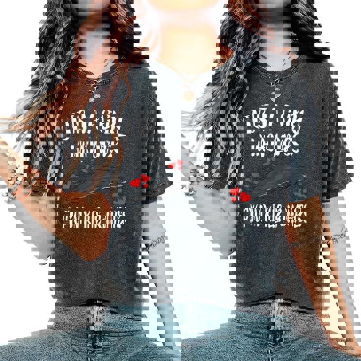 Just A Girl Who Loves Pygmy Killer Whales Lover Women's Oversized Comfort T-Shirt