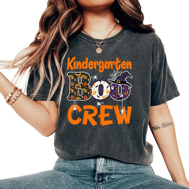 Kindergarten Boo Crew Teacher Student Halloween Costume 2023 Women's Oversized Comfort T-Shirt