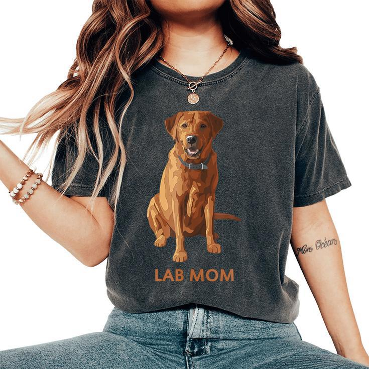 Lab Mom Fox Red Labrador Retriever Dog Lover Women's Oversized Comfort T-Shirt