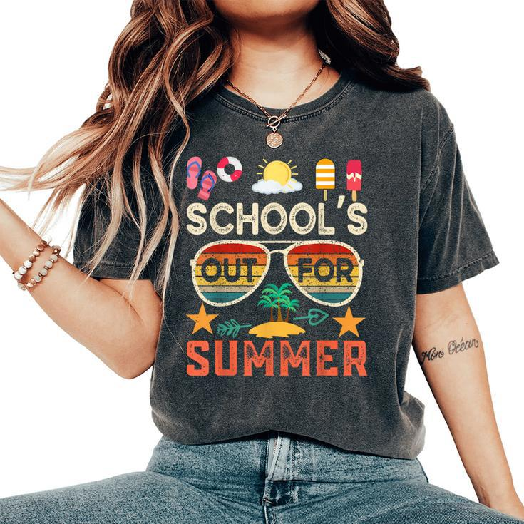 Last Day Of Schools Out For Summer Vacation Teachers Women's Oversized Comfort T-shirt