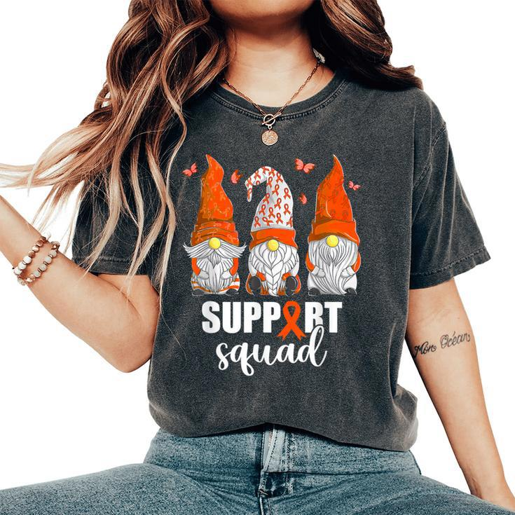 Leukemia Cancer Awareness Gnomes Support Squad Women's Oversized Comfort T-Shirt