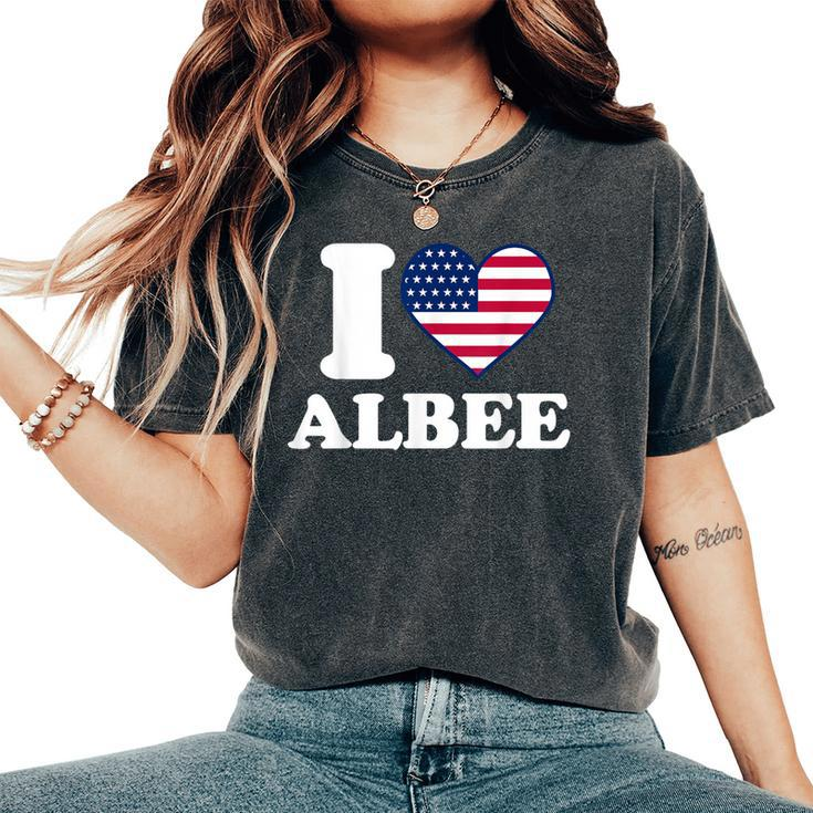 I Love Albee I Heart Albee Women's Oversized Comfort T-Shirt